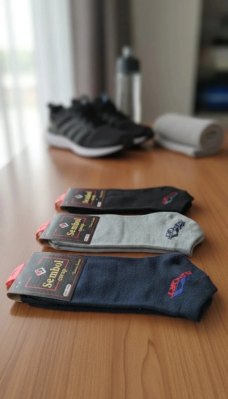 12 Çift Erkek Kışlık Bilek Boy Havlu Çorap — fotoğraf 1