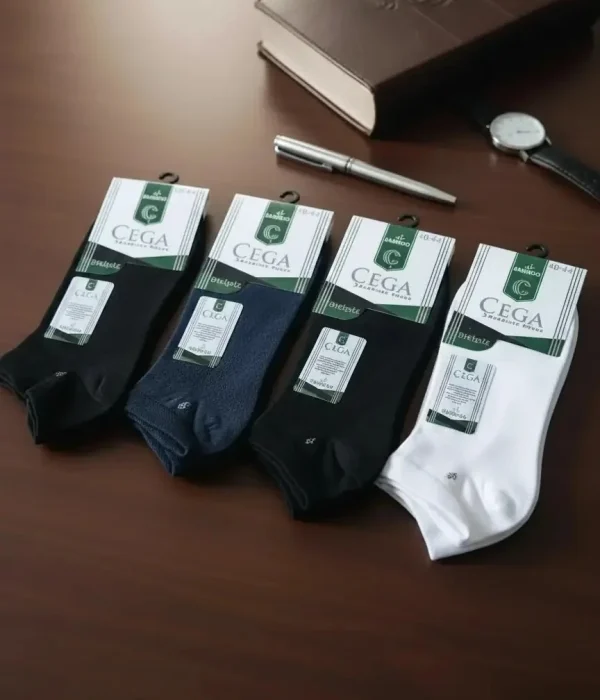 Erkek Bambu Dikişsiz Karışık Renkli Patik Çorap 12'Li Paket