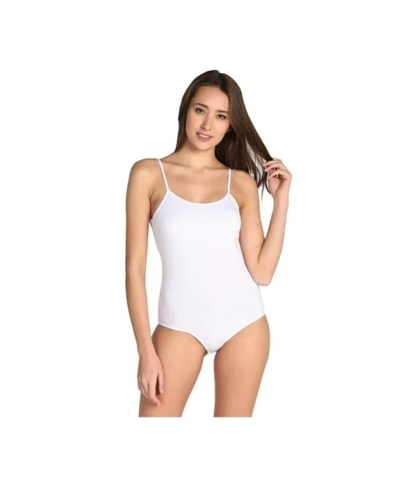 Beyaz İp Askı Bayan Body