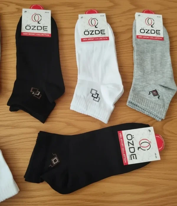 Erkek Penye Karışık Renk Patik Çorap 12'Li Paket