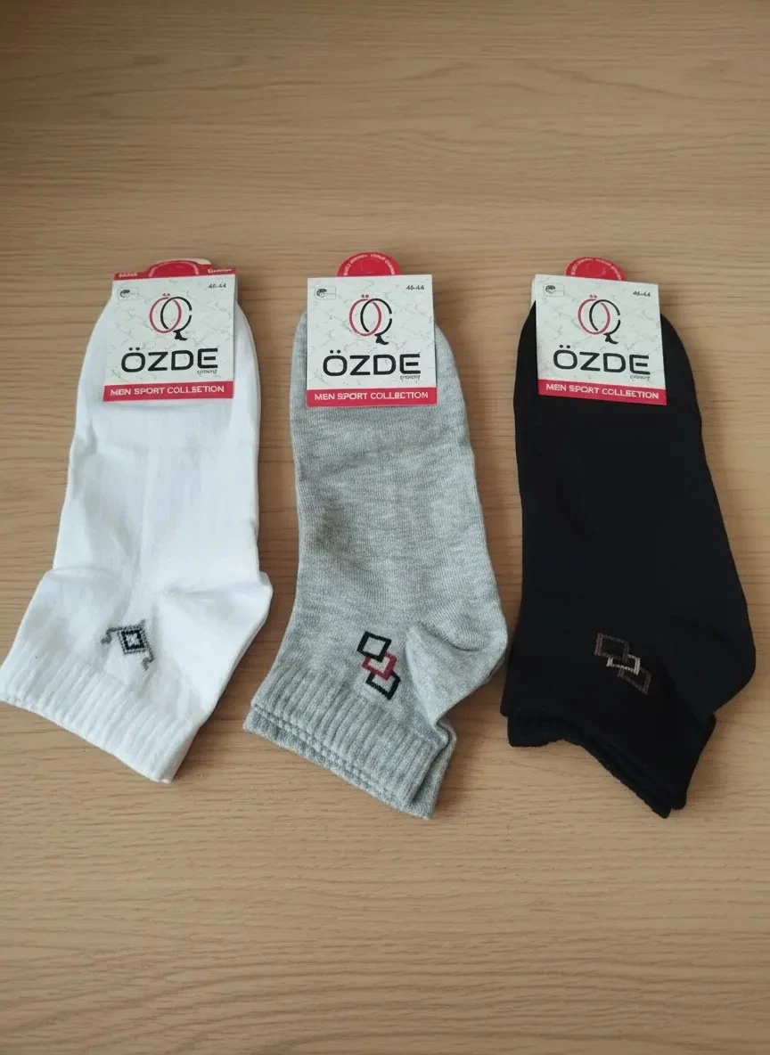 Erkek Penye Karışık Renk Patik Çorap 12'Li Paket — fotoğraf 3