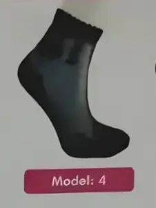 12 Çift Desenli Bayan Tül Soket Çorap Model 4 Penye Taban