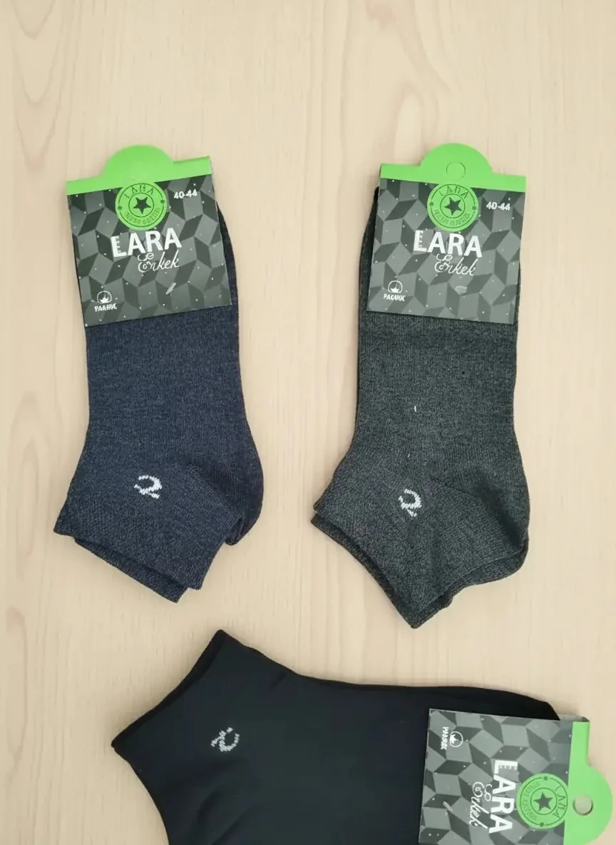 Erkek Spor Karışık Renk Patik Çorap 12'Li Paket — fotoğraf 3