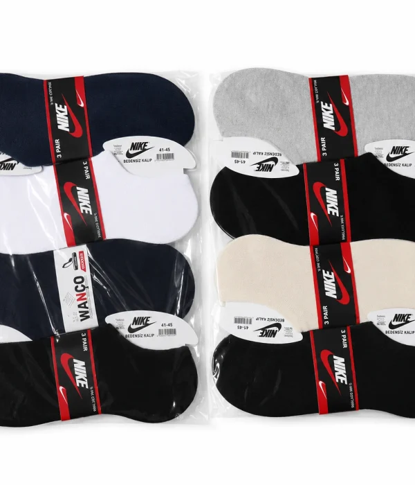 Erkek Karışık Renkler Sneaker Çorap 12'li Paket