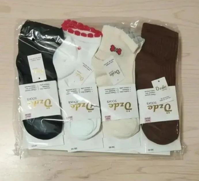 Karışık Renkli Dikişsiz Pamuklu Bayan Patik Çorap 12'Li Paket — fotoğraf 2