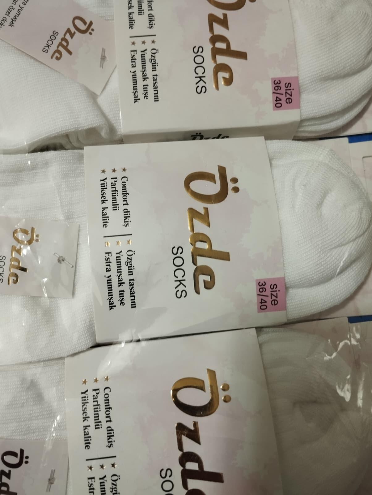Beyaz Renkli Dikişsiz Kalp Desenli Pamuklu Bayan Patik Çorap 12'Li Paket — fotoğraf 3