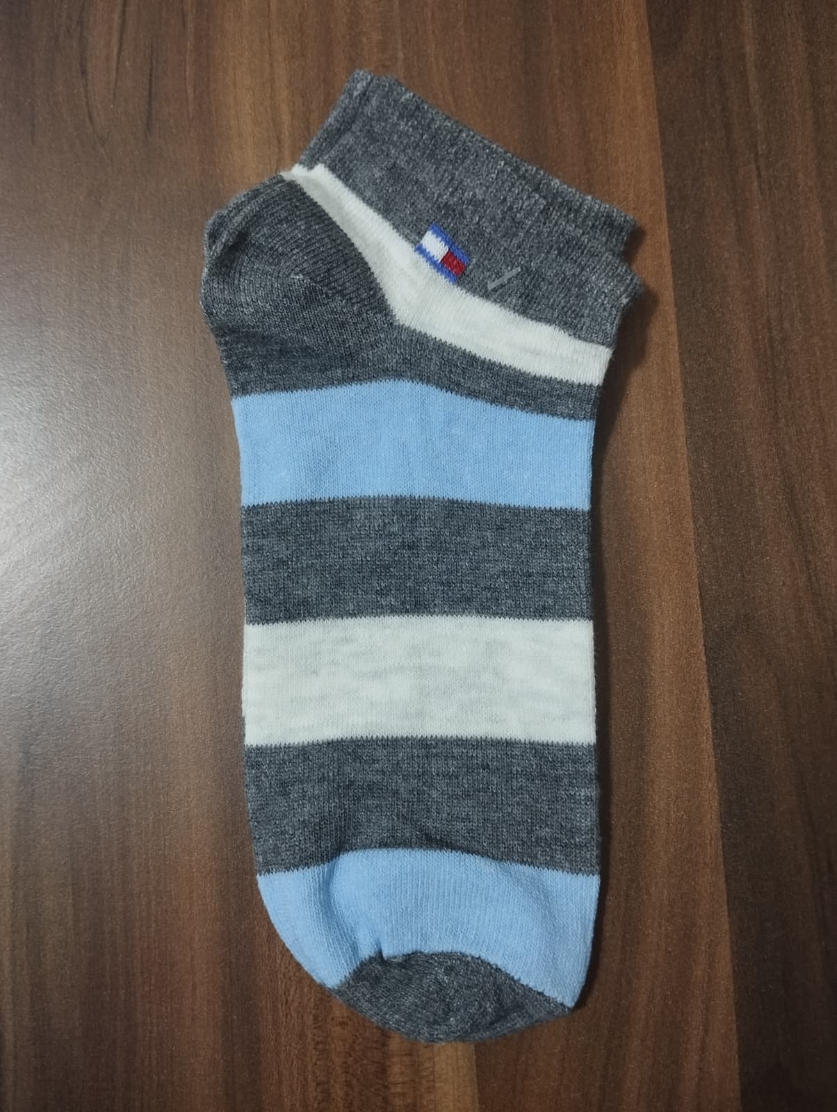 Bayan Çizgili Desenli Ekonomik  Bilek Boy Çorap 12'li Paket — fotoğraf 3
