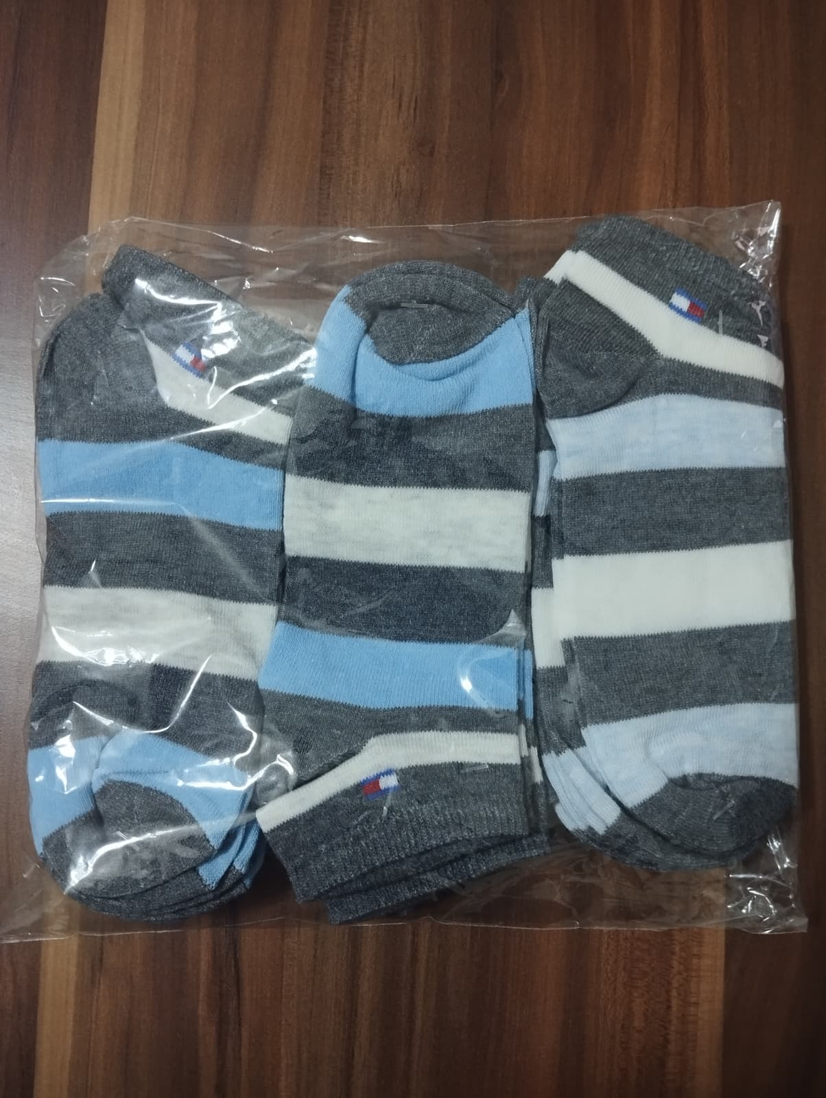 Bayan Çizgili Desenli Ekonomik  Bilek Boy Çorap 12'li Paket — fotoğraf 5